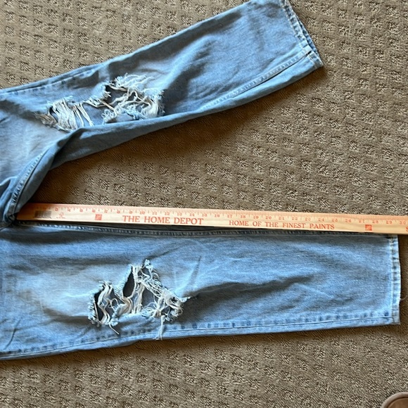 Vigoss Billie 90's High Rise Distressed Straight Leg Jeans 7/28 - Picture 6 of 9